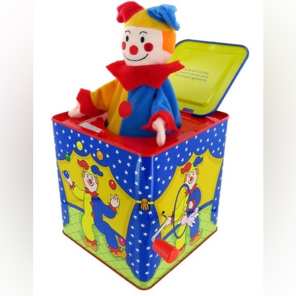 Vintage 1997 Schylling Original Jester Clown Jack In The Box Musical Wind Up Toy - Picture 5 of 12